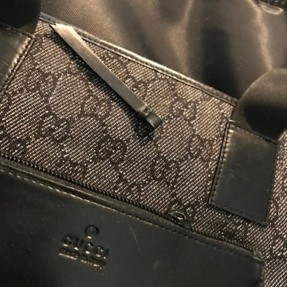 Gucci Vintage Black GG Canvas Handbag/ Shoulder Bag / Tote - 1990's - Picture 16 of 16